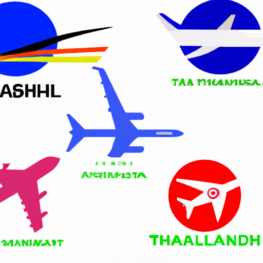 לוגו של חברות תעופה שונות שטסות לתאילנד